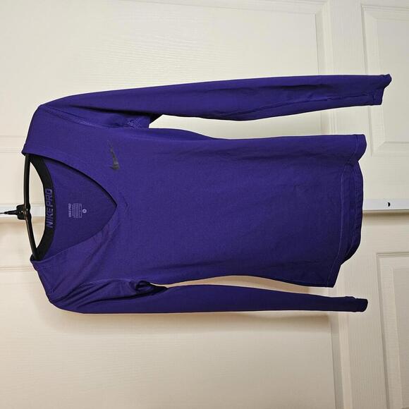 Nike Tops - Nike Pro Long Sleeve V-Neck Top - Women's Size S - Purple
